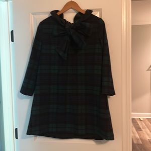 Tuckernuck Blackwatch Daphne Dress Navy Blue & Green Plaid